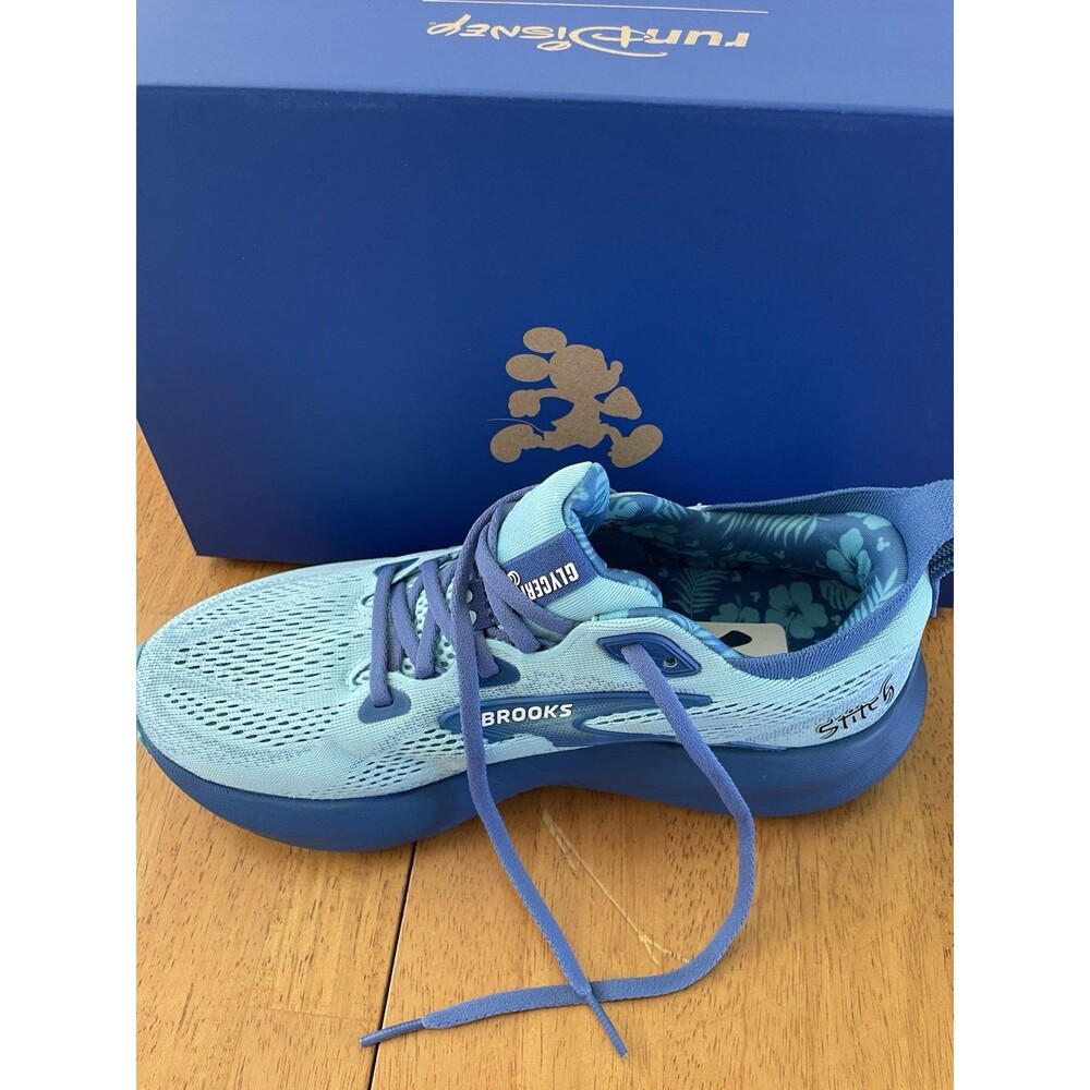 Brooks runDisney Glycerin 22 Stitch Women Size 8B Blue Red White Limited NIB - Picture 4 of 16